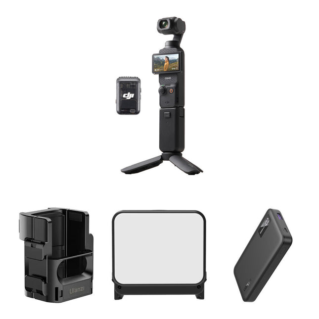 DJI Osmo Pocket 3 Creator Combo Cámara Estabilizadora con Lente Gran Angular y Luz LED