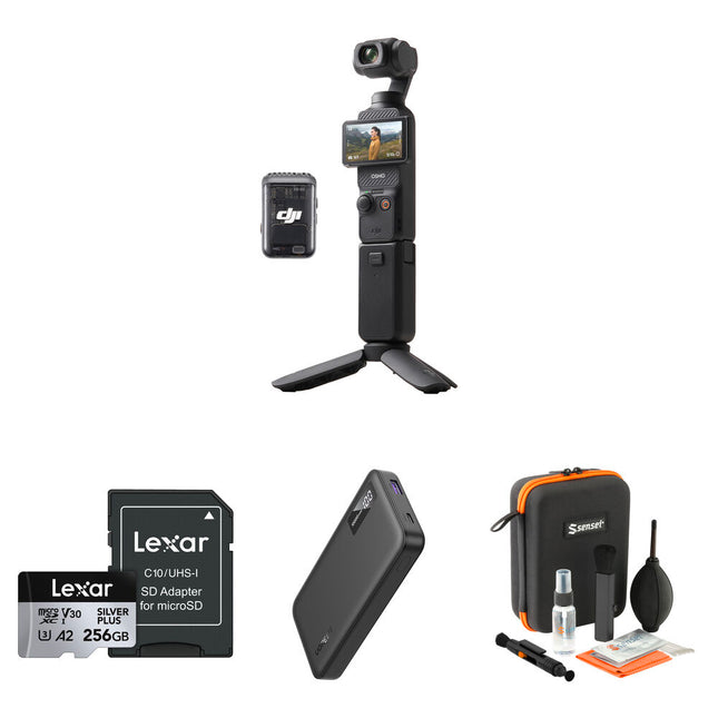 DJI Osmo Pocket 3 Combo de creador Gimbal 3 ejes Batería 10000mAh 256GB microSD