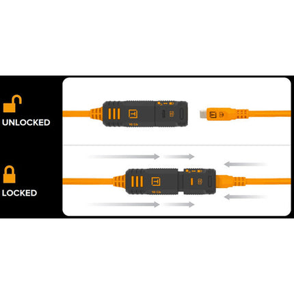 Tether Tools TetherPro Optima Cable Extensión USB-C 16' Alta Visibilidad 10 Gb/s