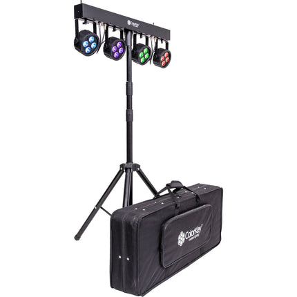 ColorKey PartyBar Mobile 100 EL paquete de iluminación móvil con batería 4 luces 10W 6 horas batería incluido soporte y control remoto IR