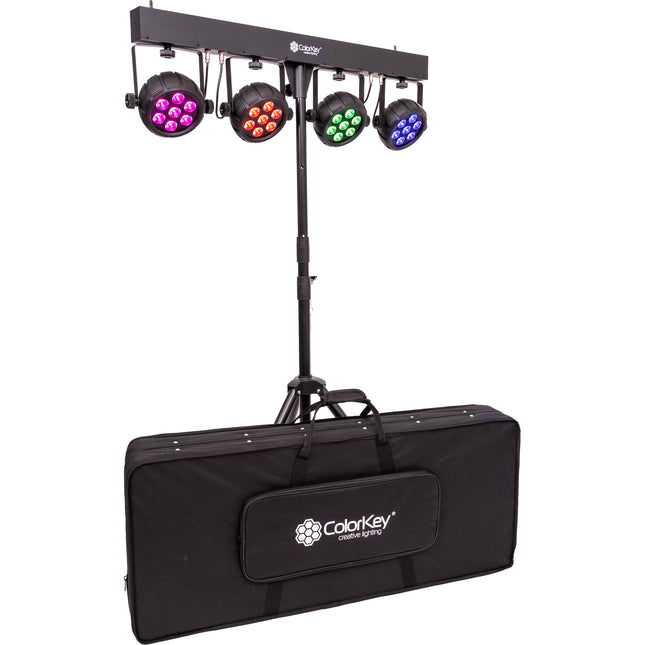 ColorKey PartyBar Mobile 500 EL Iluminación Móvil 4x70W RGBW Batería 6h Incluye Soporte y Mando