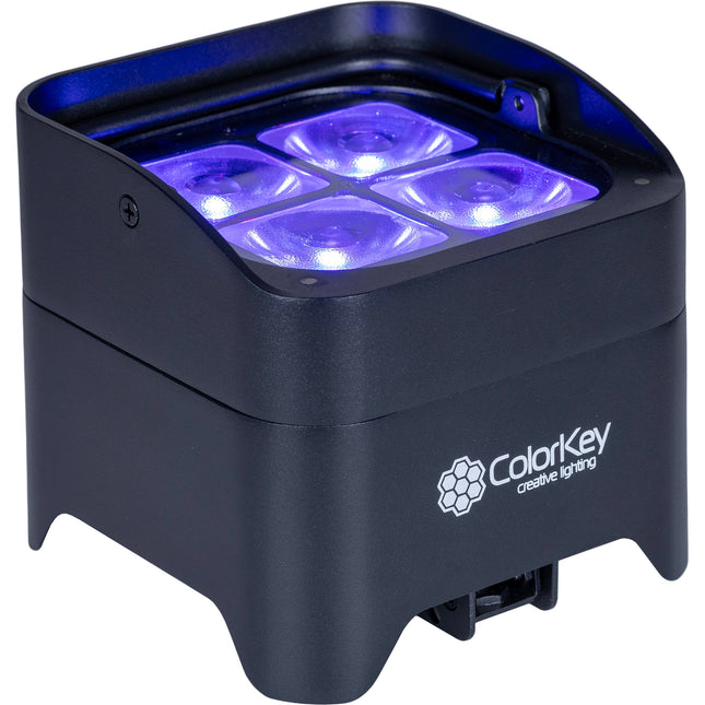 ColorKey MobilePar Mini Hex 4 MKII Foco LED RGBAW+UV Wireless 15° 15H Batería