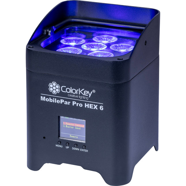 ColorKey MobilePar Pro Hex 6 Lámpara RGBUAW+UV LED inalámbrica batería 12W 25°