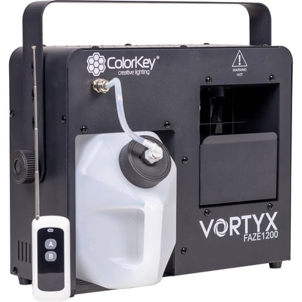 ColorKey VORTYX Faze 1200 Máquina de Humo y Niebla 1.5L 220V con Control Remoto inalámbrico