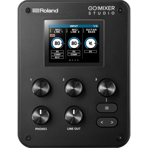 Roland GO:MIXER STUDIO Interfaz de Audio Móvil 24-Bit 192 kHz USB-C