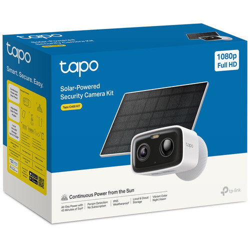 TP-Link Tapo C400 Cámara de Seguridad Solar 1080p 32.8ft Visión Nocturna