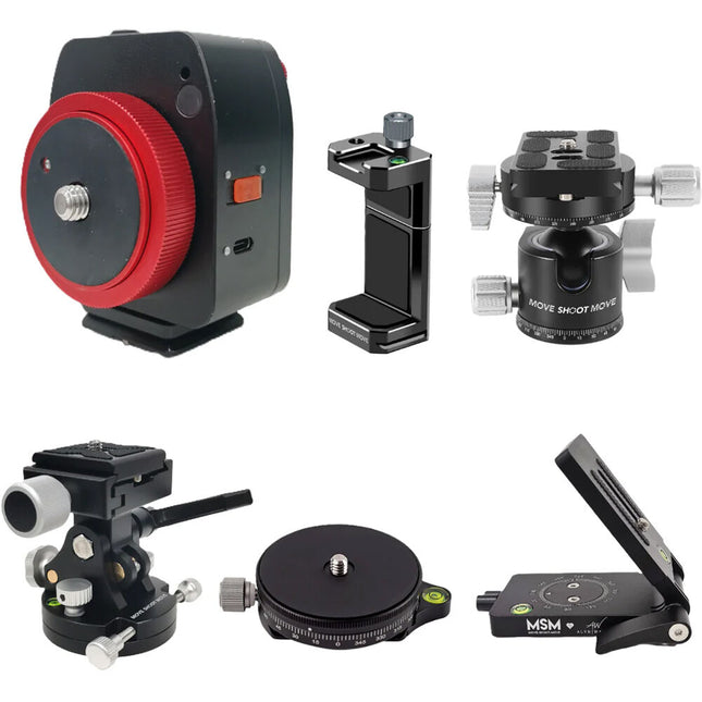 Move Shoot Move Richard Tatti Dual-Hemisphere Astro NOMAD Star Tracker Kit con Montura V y Cabezal de Bola