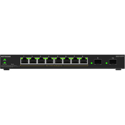 Netgear S350 GS310TPv2 Switch de Red Gestionado 8 Puertos PoE+ 55W