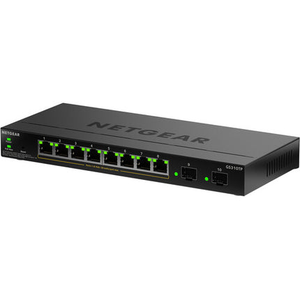 Netgear S350 GS310TPv2 Switch de Red Gestionado 8 Puertos PoE+ 55W