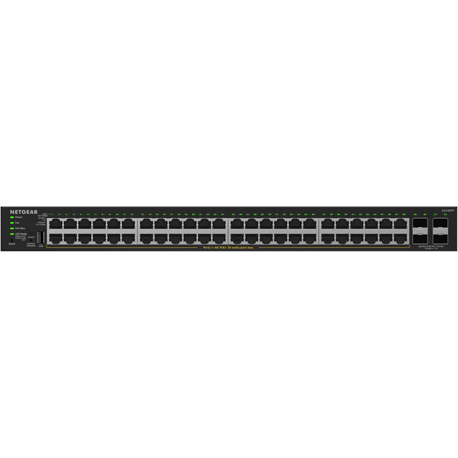 Netgear S350 GS348TPv2 Switch de Red Gestionado 48 Puertos Gigabit PoE+ 380W Rackmount