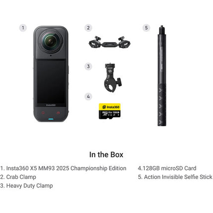 Insta360 X5 Cámara 360° 8K Grabación 8K30 HDR Batería 2400mAh