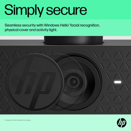 HP 625 Webcam Full HD 1080p 30 fps 92° FOV con tapa de privacidad