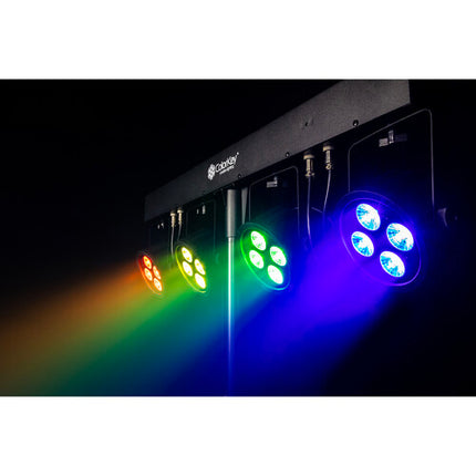 ColorKey PartyBar Mobile 100 EL paquete de iluminación móvil con batería 4 luces 10W 6 horas batería incluido soporte y control remoto IR