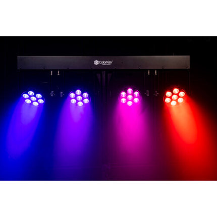 ColorKey PartyBar Mobile 500 EL Iluminación Móvil 4x70W RGBW Batería 6h Incluye Soporte y Mando