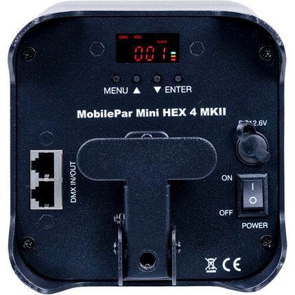 ColorKey MobilePar Mini Hex 4 MKII Foco LED RGBAW+UV 12W inalámbrico batería 15h con estuche 4 unidades