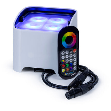ColorKey MobilePar Mini Hex 4 MKII Foco LED RGBAW+UV 12W inalámbrico batería 15h con estuche 4 unidades