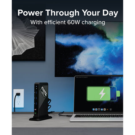 Plugable 9 en 1 USB-C Estación de Acoplamiento Negro 4K 60W
