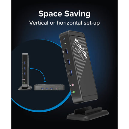Plugable 9 en 1 USB-C Estación de Acoplamiento Negro 4K 60W