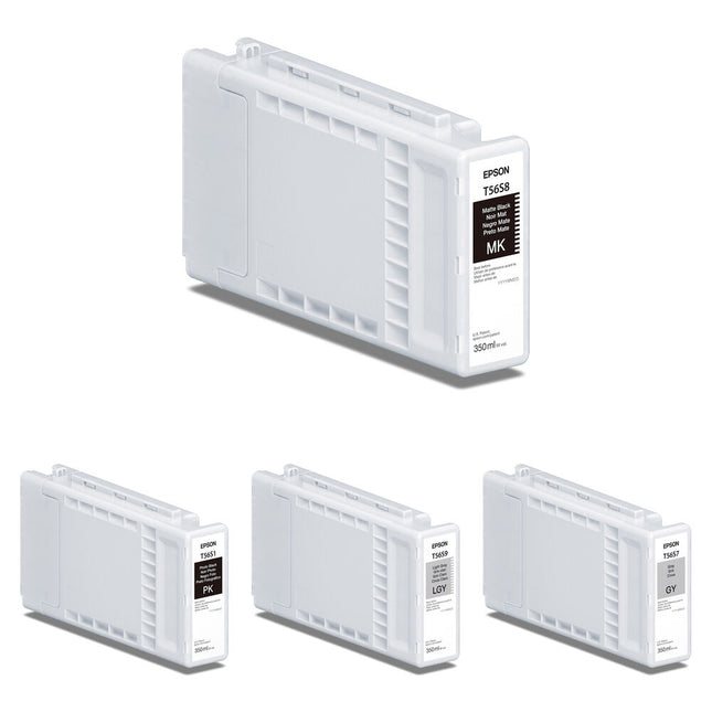 Epson T56S UltraChrome PRO10 Kit de Tintas 350 mL Negro Mate Foto Gris Claro para Impresoras de Gran Formato