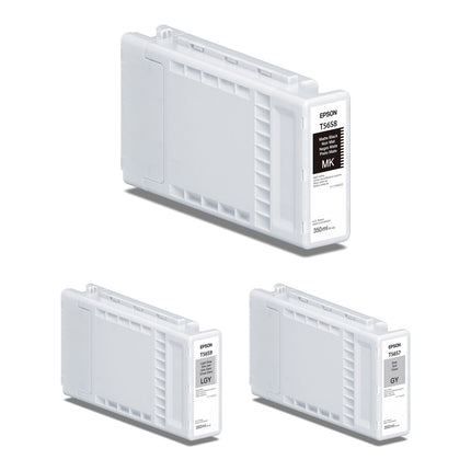 Epson T56S UltraChrome PRO10 Kit de Tintas 350ml Negro Mate Gris Claro y Gris para Impresoras de Gran Formato