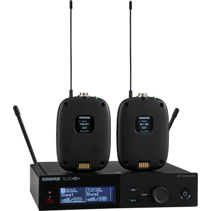 Shure SLXD14D+ Sistema Inalámbrico Digital Doble Canal con 2 Transmisores y Batería de 8 Horas
