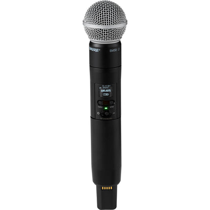 Shure SLXD2+ Transmisor Micrófono Inalámbrico Handheld Cardioide SM58 8H Batería AA