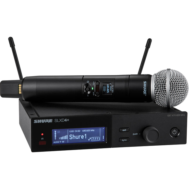 Shure SLXD24+ Sistema de Micrófono Inalámbrico de Mano Digital con Cápsula SM58 8 Horas de Batería y Banda de 138 MHz