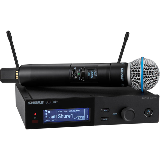 Shure SLXD24+/B58 Sistema de Micrófono Inalámbrico con Beta 58A 138 MHz 8 Horas Autonomía