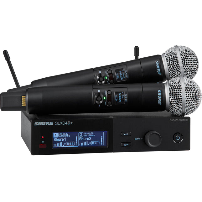 Shure SLXD24D+/58 Sistema Inalámbrico de Micrófono de Mano Dual 8 Horas Batería