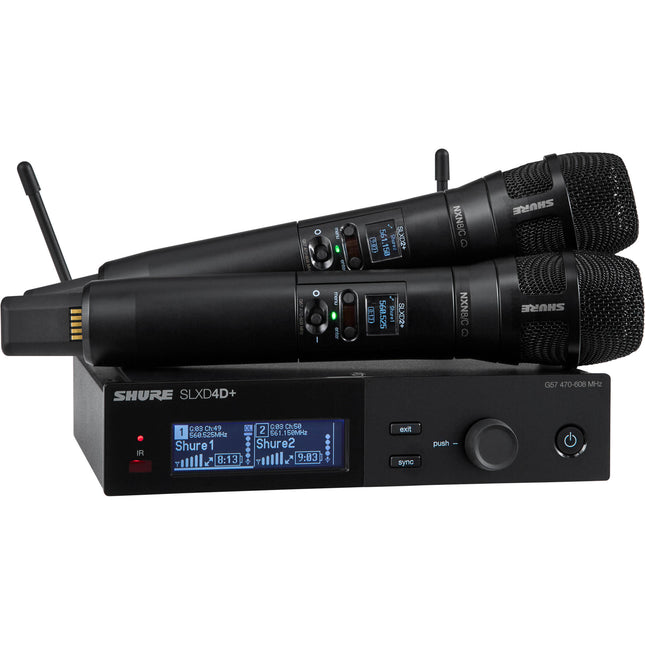 Shure SLXD24D+/N8C Sistema de Micrófono Inalámbrico Dual con 8 Horas de Batería