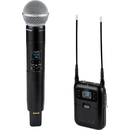 Shure SLXD25+/58 Sistema Micrófono Inalámbrico Mano con Cápsula SM58 8h Batería