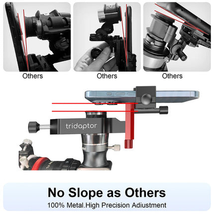 Move Shoot Move Tridaptor PLUS Adaptador Digiscoping Metal 3 Ejes Ajuste