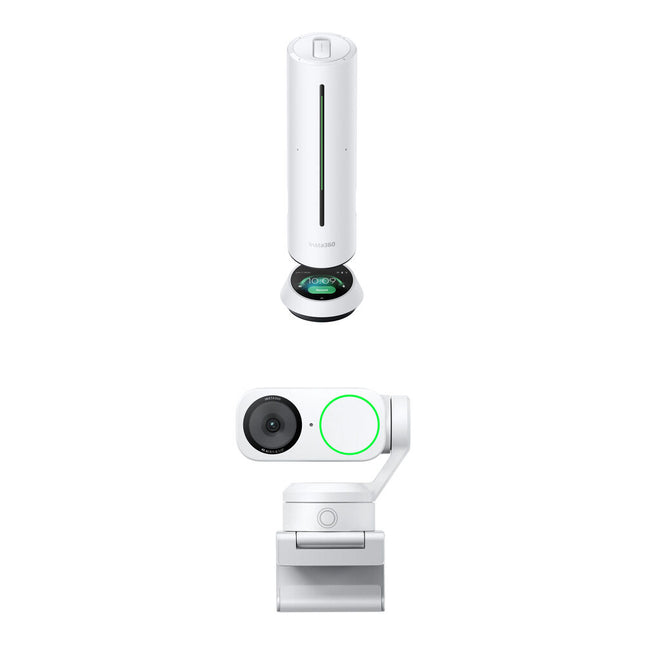 Insta360 Link 2 Webcam 4K 30fps y Speakerphone AI para conferencias blanco Arctic