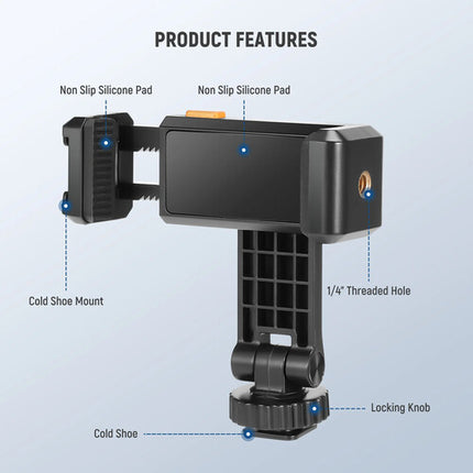 Neewer SP-10 Adaptador Universal para Smartphone con giro 360° inclinación 180°