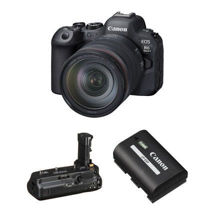 Canon EOS R6 Mark II Cámara Sin Espejo 24.2MP 4K60 con Empuñadura y Kit de Baterías
