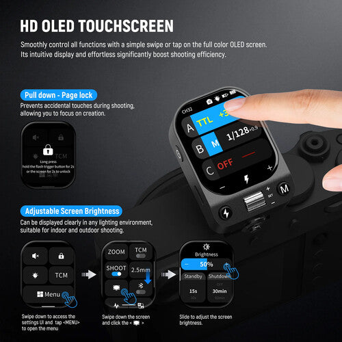 Neewer QZ-F Disparador de Flash Inalámbrico TTL para FUJIFILM 2.4 GHz Batería 1000 mAh