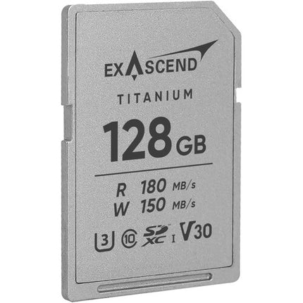 Exascend 128GB Titanium Tarjeta de Memoria SDXC UHS-I 180MB/s Lectura 150MB/s Escritura