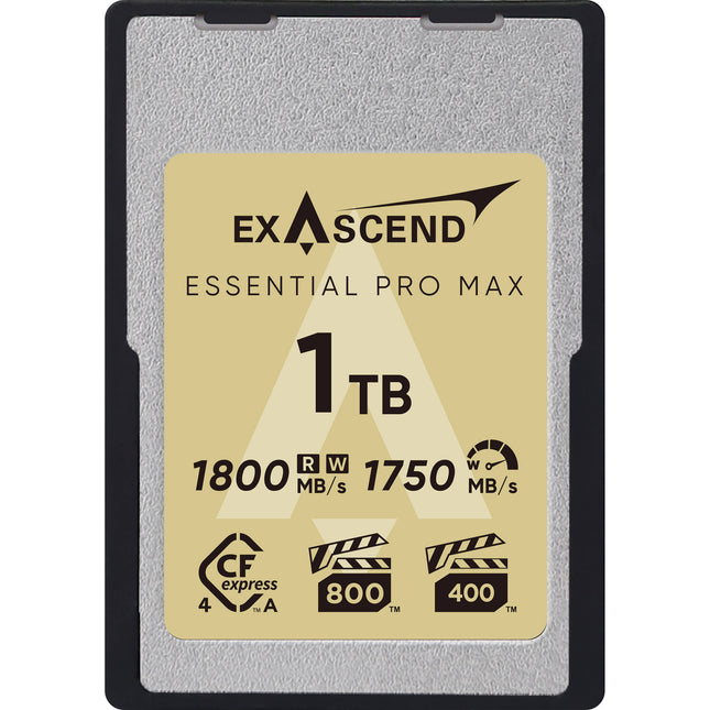 Exascend 1TB Essential Pro Max Tarjeta de Memoria CFexpress 4.0 Tipo A 1800 MB/s Lectura Escritura