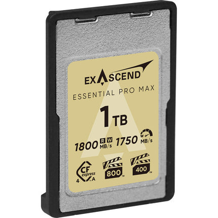 Exascend 1TB Essential Pro Max Tarjeta de Memoria CFexpress 4.0 Tipo A 1800 MB/s Lectura Escritura