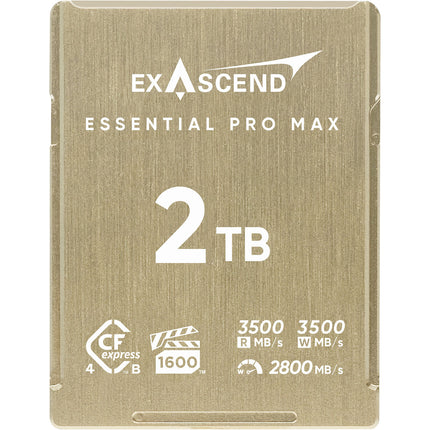 Exascend 2TB Essential Pro Max Tarjeta de Memoria CFexpress 4.0 Tipo B 3500 MBs lectura y escritura