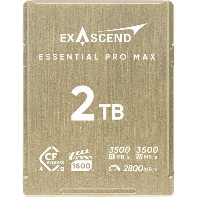 Exascend 2TB Essential Pro Max Tarjeta de Memoria CFexpress 4.0 Tipo B 3500 MBs lectura y escritura
