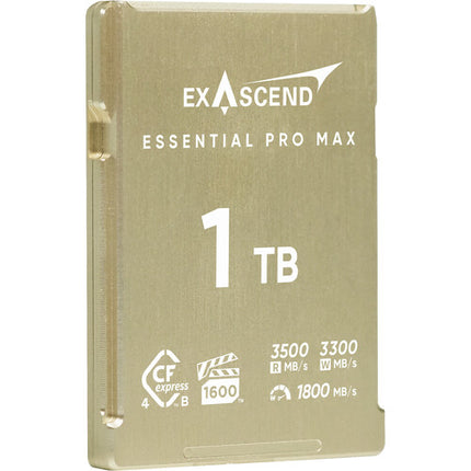 Exascend 1TB Essential Pro Max Tarjeta de Memoria CFexpress 4.0 Tipo B 3500 MB/s de Lectura 3300 MB/s de Escritura