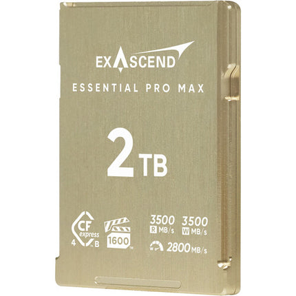 Exascend 2TB Essential Pro Max Tarjeta de Memoria CFexpress 4.0 Tipo B 3500 MBs lectura y escritura
