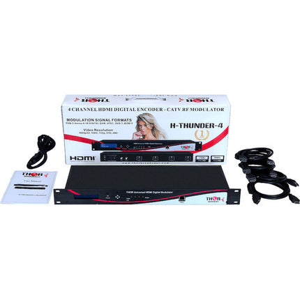 Thor 4-Channel HDMI Codificador Modulador RF 4 Entradas HDMI 1 RU