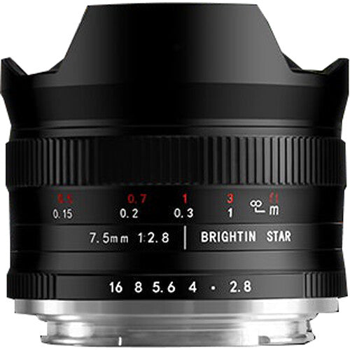 Brightin Star 7.5mm f/2.8 Ojo de pez para Canon RF ángulo 190° filtro ND1000