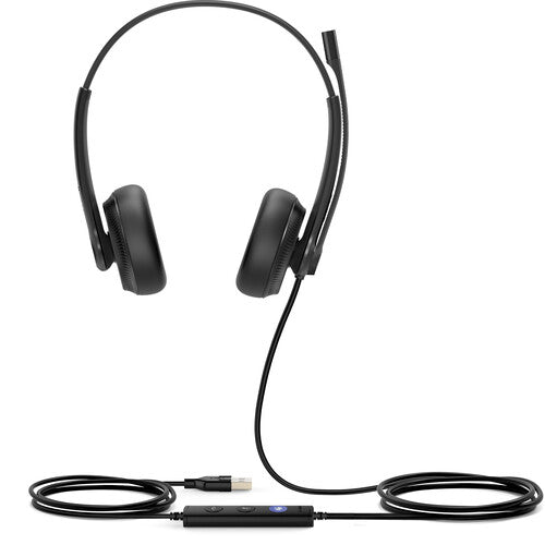 Yealink UH34 Auriculares USB Estéreo para Microsoft Teams 28mm Ajustable con Estuche