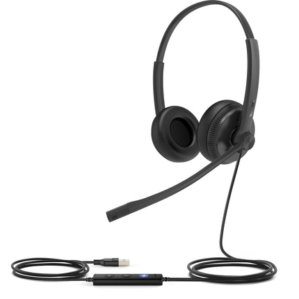 Yealink UH34 Auriculares USB Estéreo para Microsoft Teams 28mm Ajustable con Estuche
