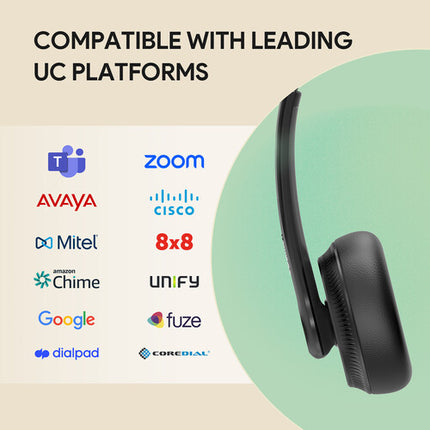Yealink UH34 Auriculares USB Estéreo Diseño On Ear 28mm Control Integrado Estuche