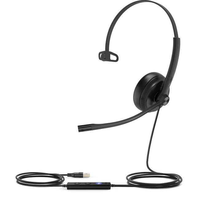 Yealink UH34 Mono Auricular USB para Microsoft Teams con Driver 28mm y Micrófono Ajustable
