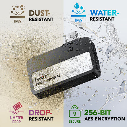 Lexar 2TB Professional Go SSD portátil USB 3.2 Gen 2 1050 MB/s 2-Pack
